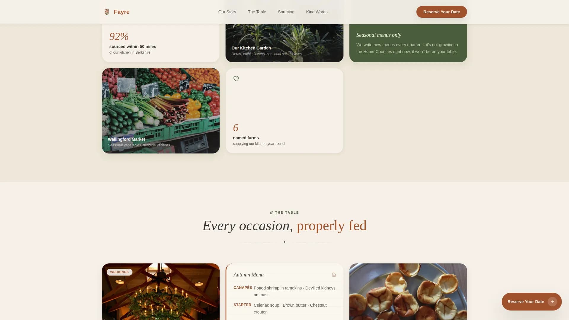 Feast — Bespoke Catering Services Landing Page Template