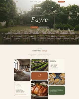 Feast — Bespoke Catering Services Landing Page Template