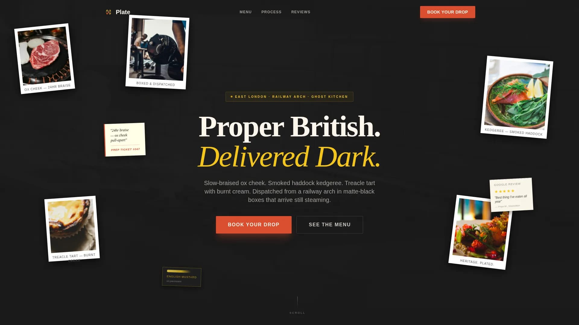 Savory — Elegant British Kitchen Landing Page Template