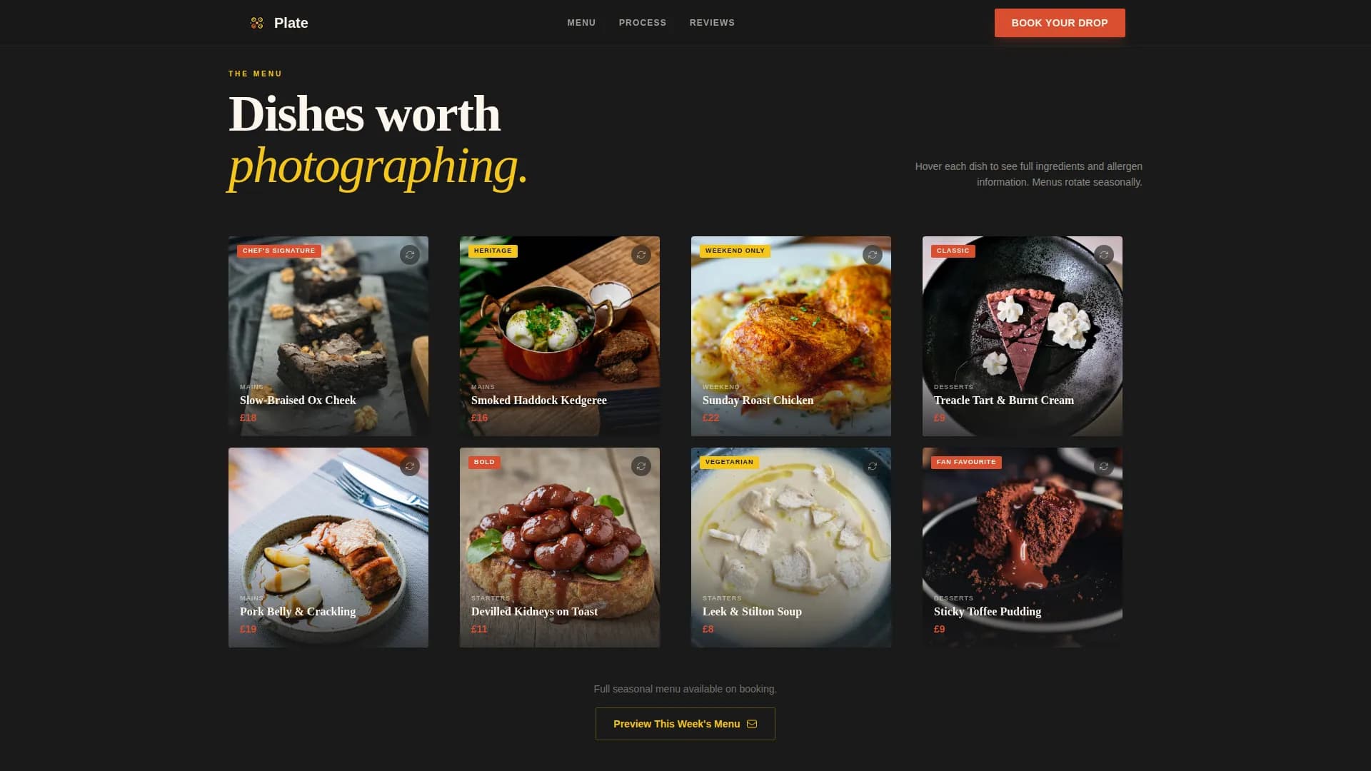 Savory — Elegant British Kitchen Landing Page Template