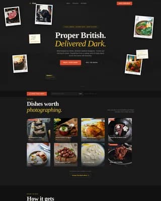 Savory — Elegant British Kitchen Landing Page Template