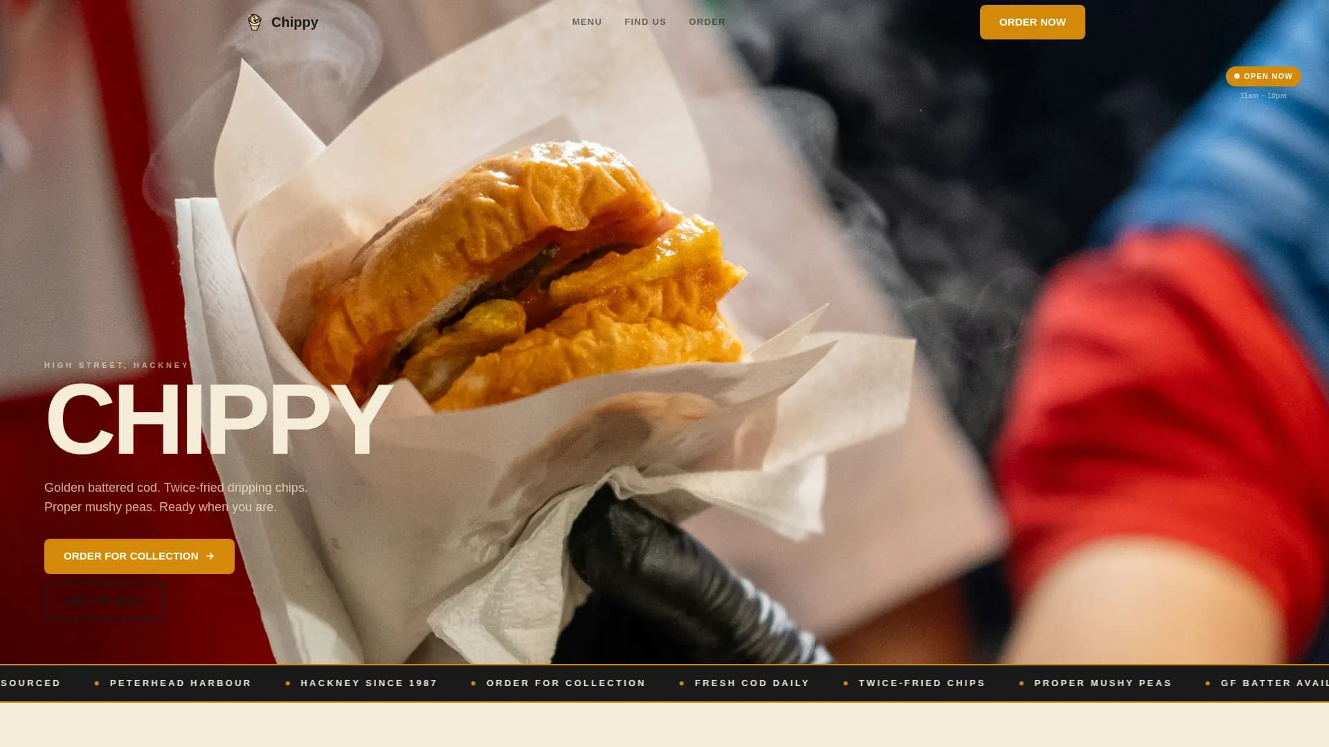 Crispy — Vibrant British Bistro Landing Page Template