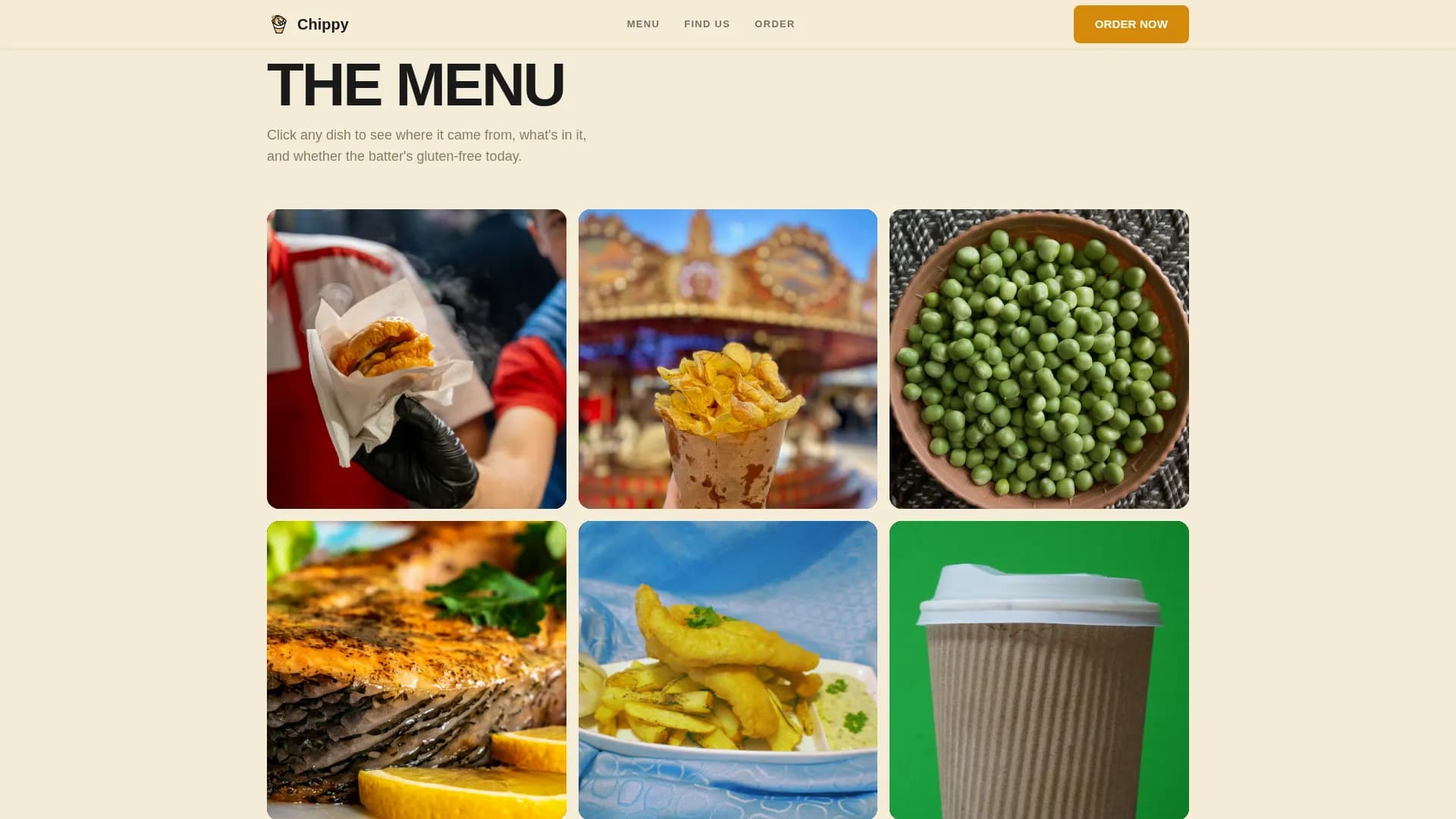 Crispy — Vibrant British Bistro Landing Page Template