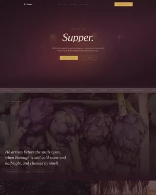 Supper — Craft Dining Landing Page Template