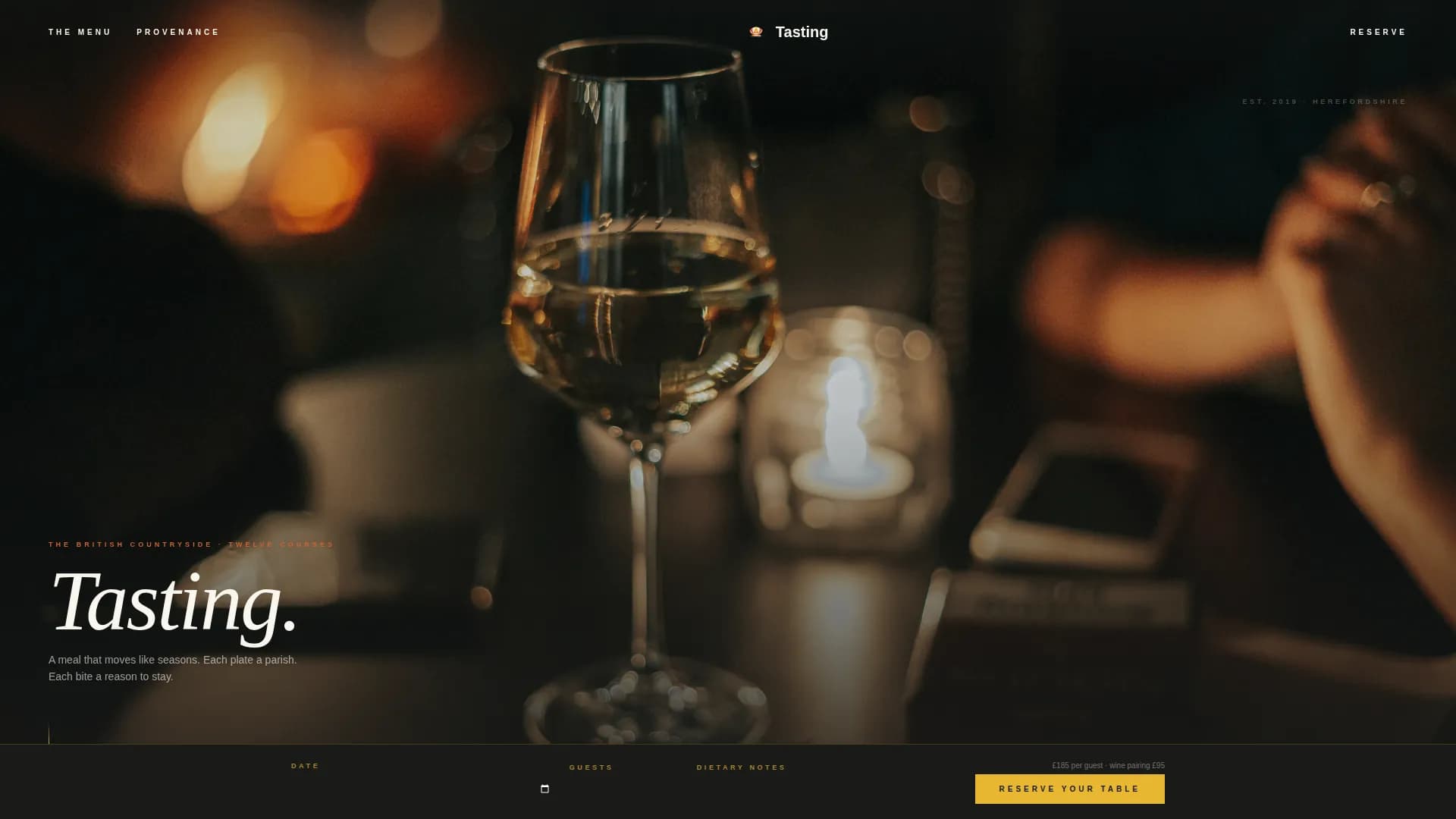 Epicure — Refined Tasting Menu Landing Page Template
