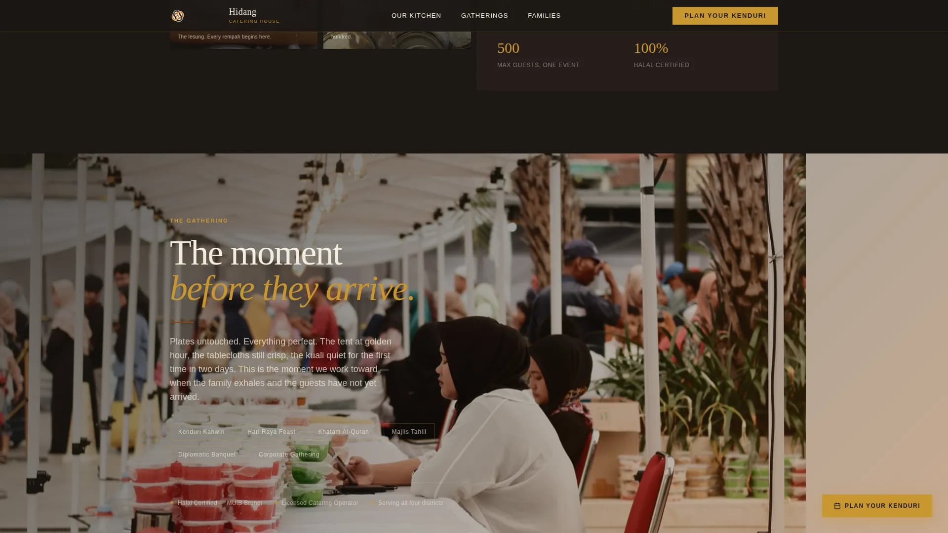 Bruneian Cuisine Booking Website Template