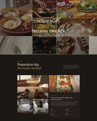 Bruneian Cuisine Booking Website Template