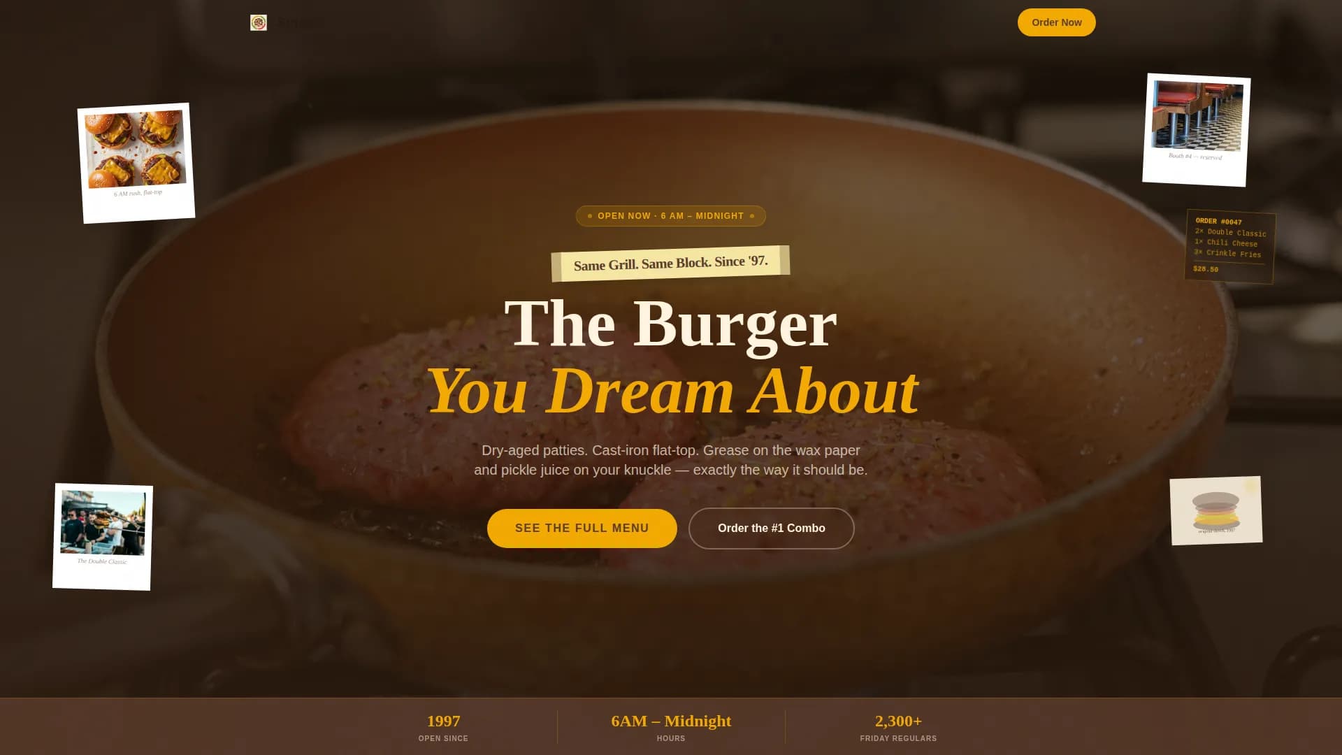 Quick Service & Takeaway Professional Website Template
