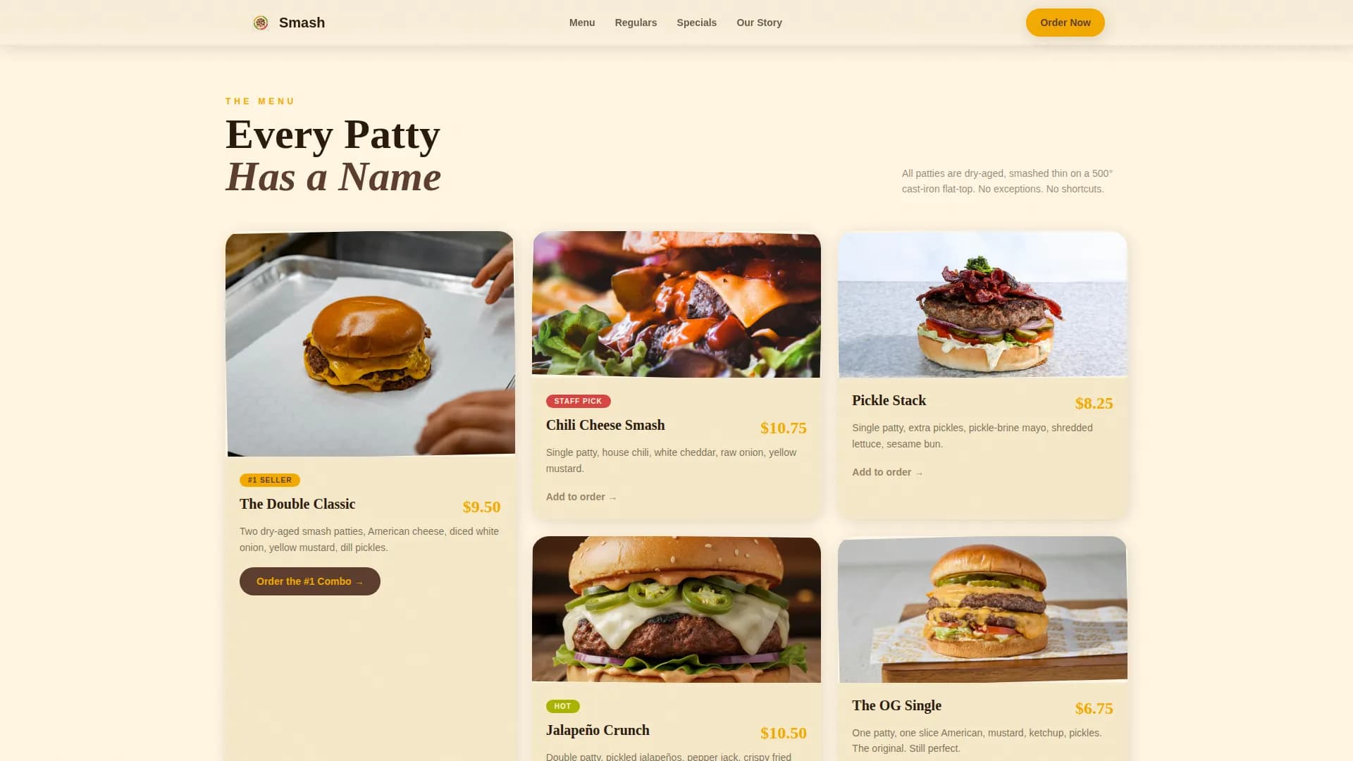 Quick Service & Takeaway Professional Website Template