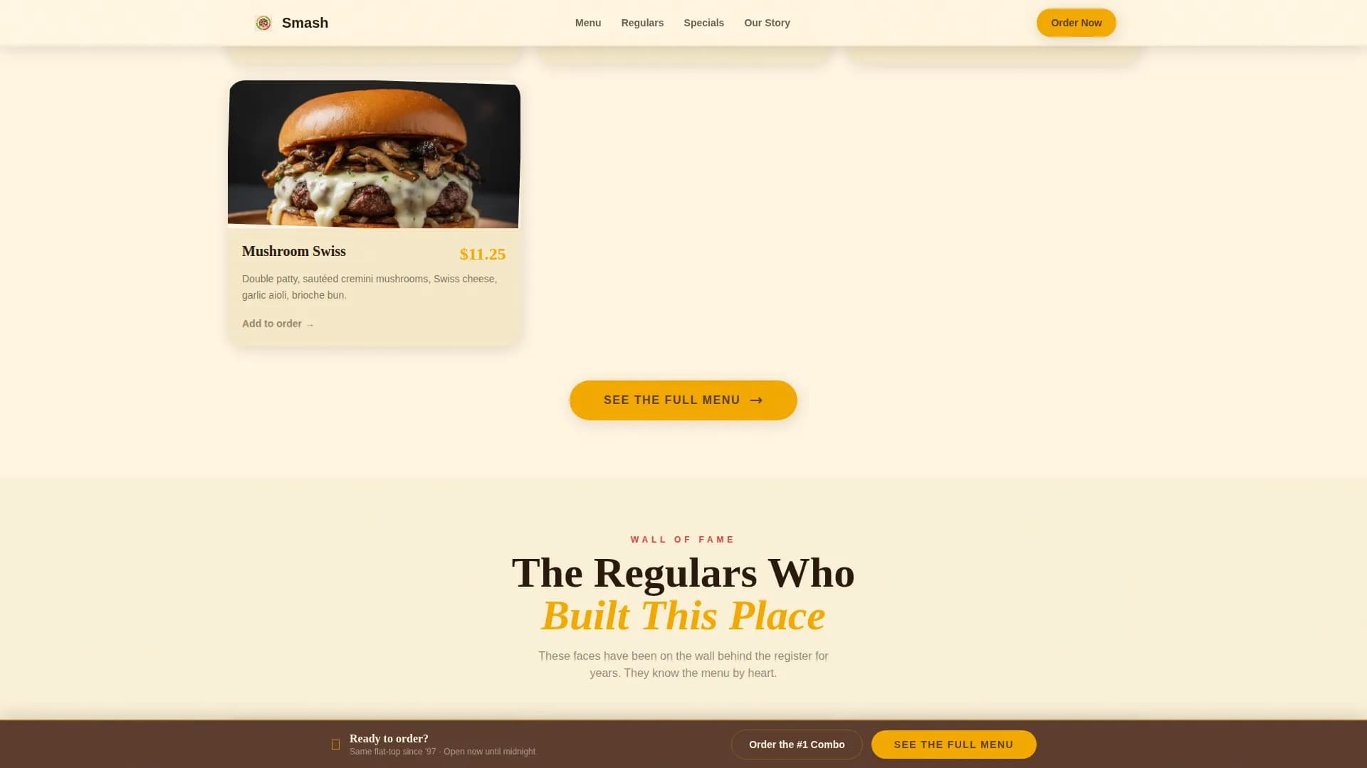 Quick Service & Takeaway Professional Website Template