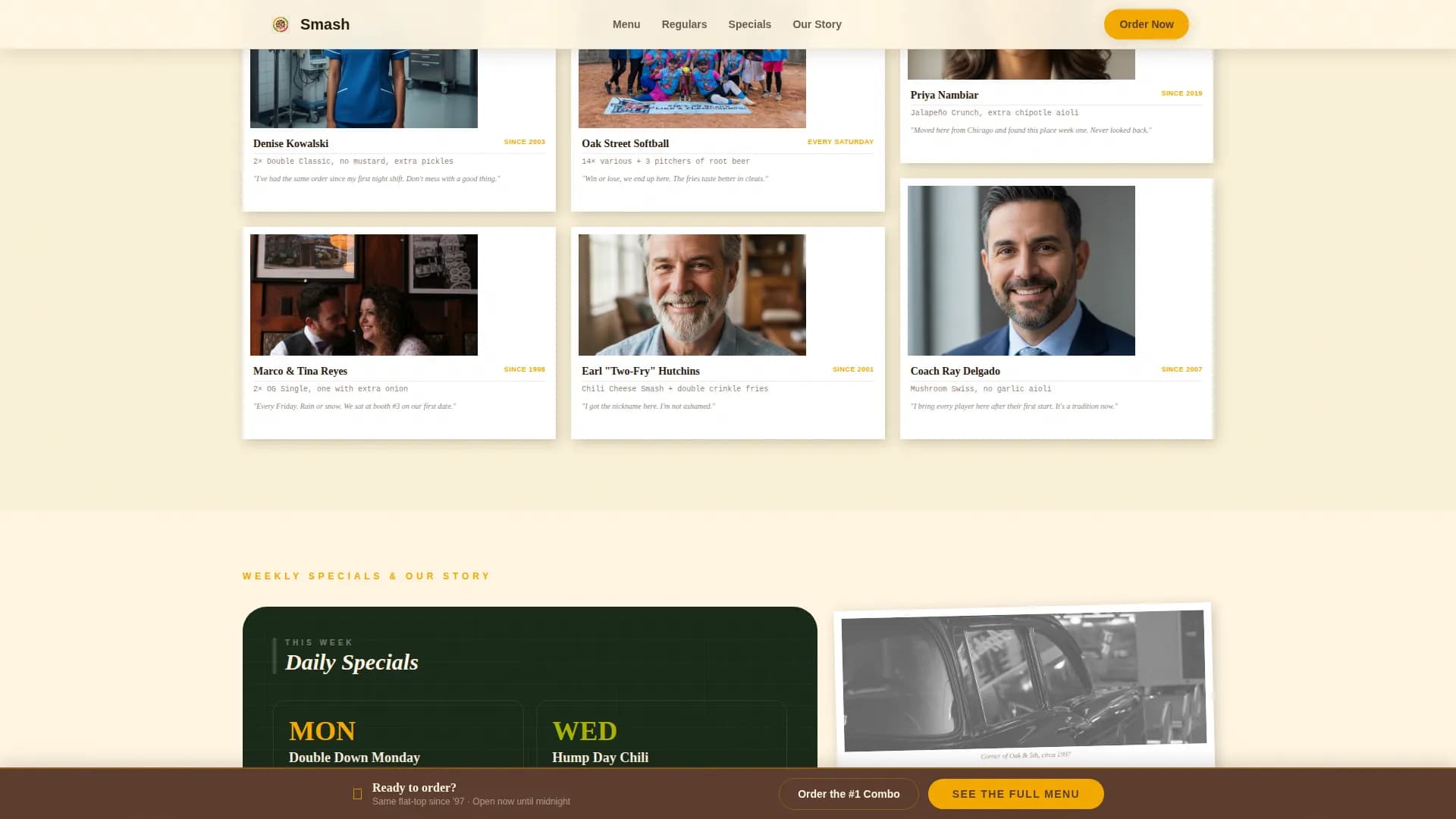 Quick Service & Takeaway Professional Website Template