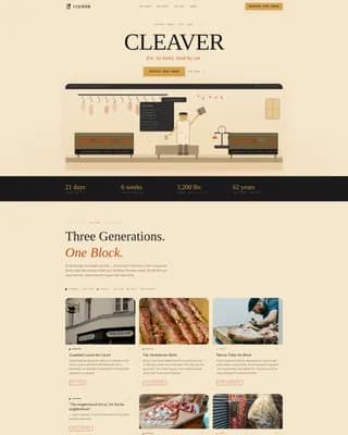 Meat & Seafood Professional Website Template