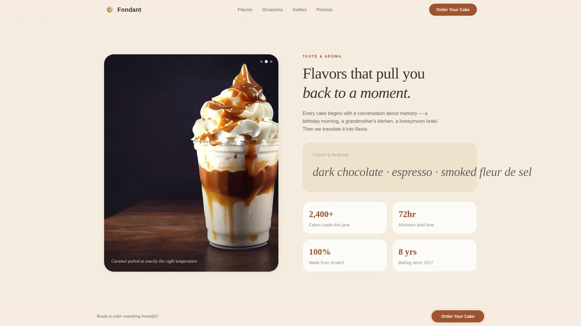 Custom Cake Boutique & Artisan Bakery Website Template