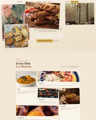 Cameroonian Cuisine Booking Website Template