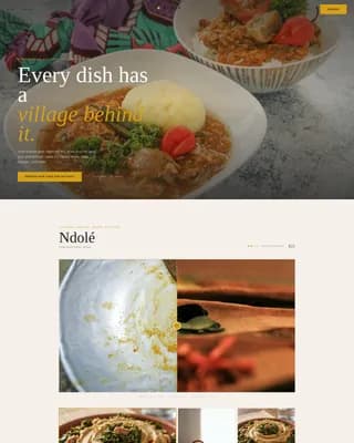 NDOL - Authentic Cameroonian Feast Gallery Landing Page Template