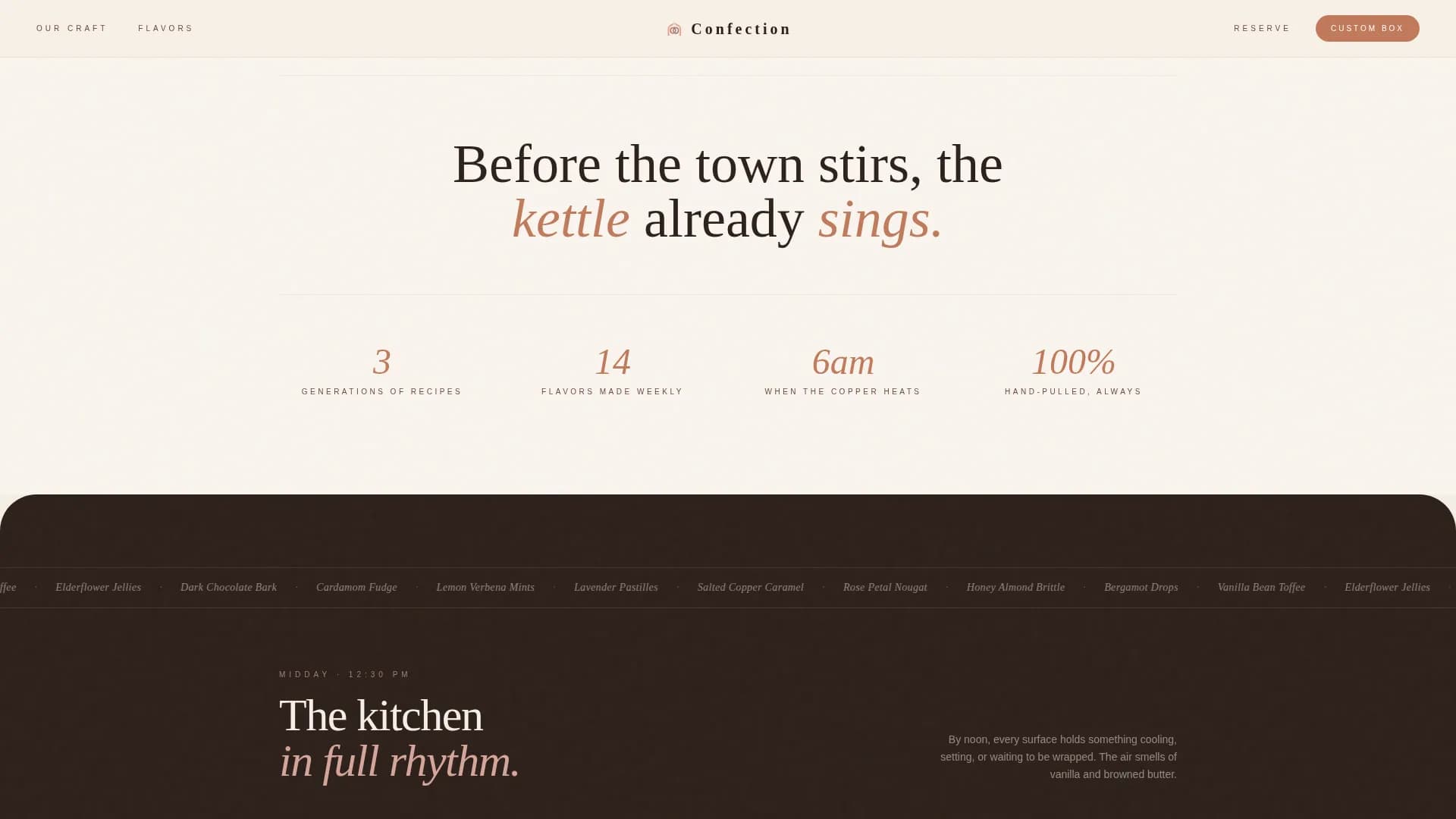 Chocolate & Confectionery Booking Website Template