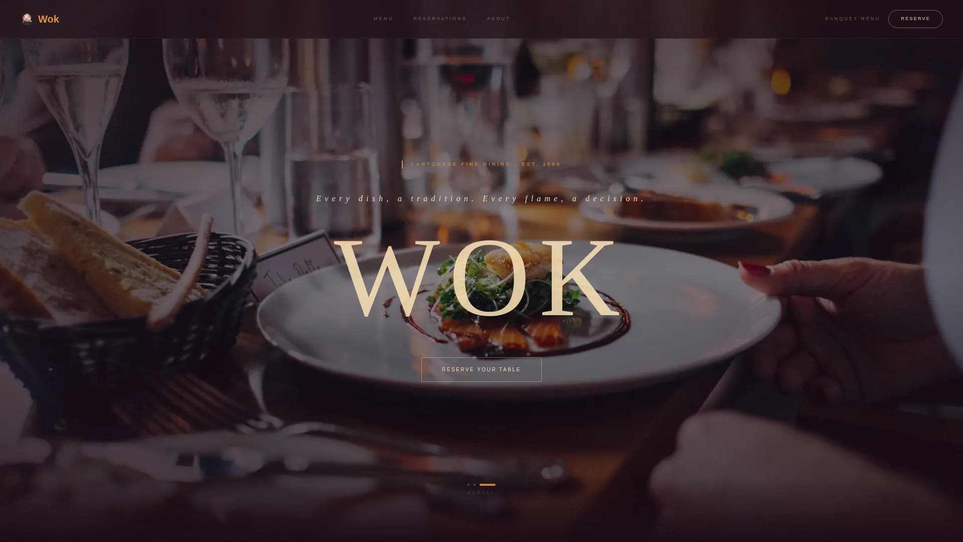 Chinese Cuisine & Dining Booking Website Template