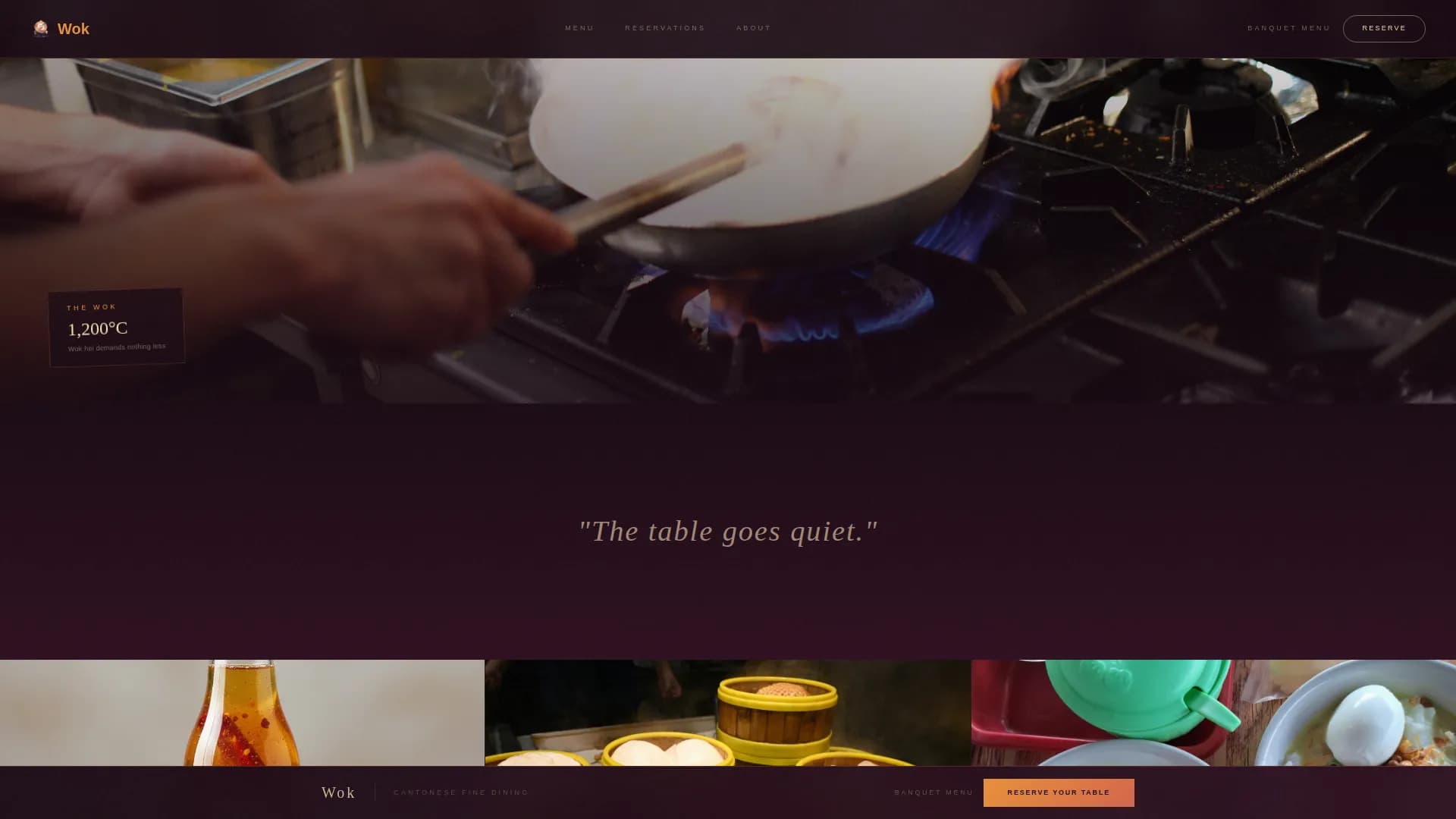 Chinese Cuisine & Dining Booking Website Template