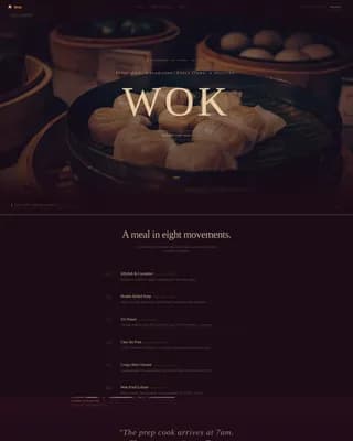 Chinese Cuisine & Dining Booking Website Template