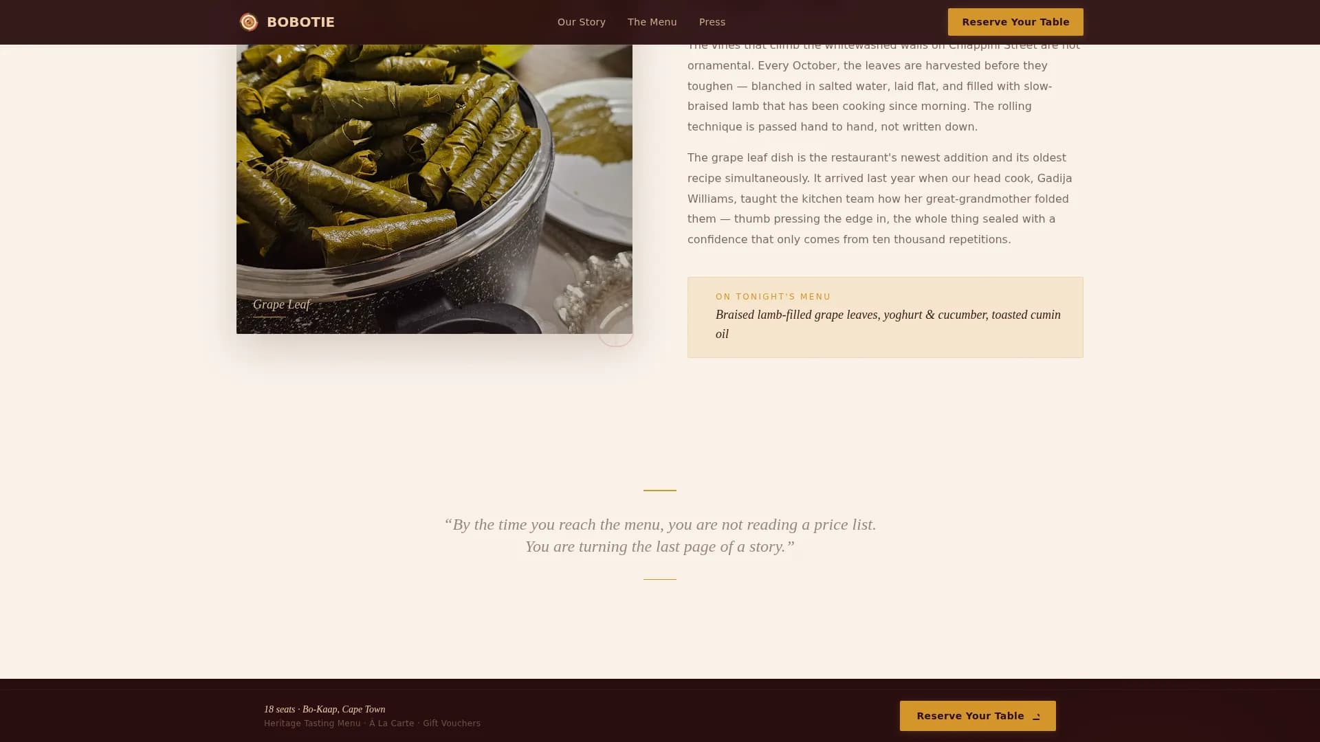 African Cuisine & Dining Booking Website Template