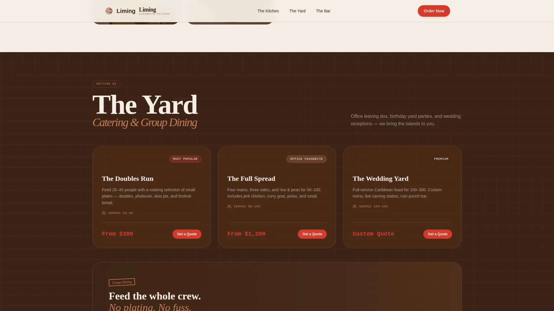 Regional & Ethnic Restaurant Professional Website Template