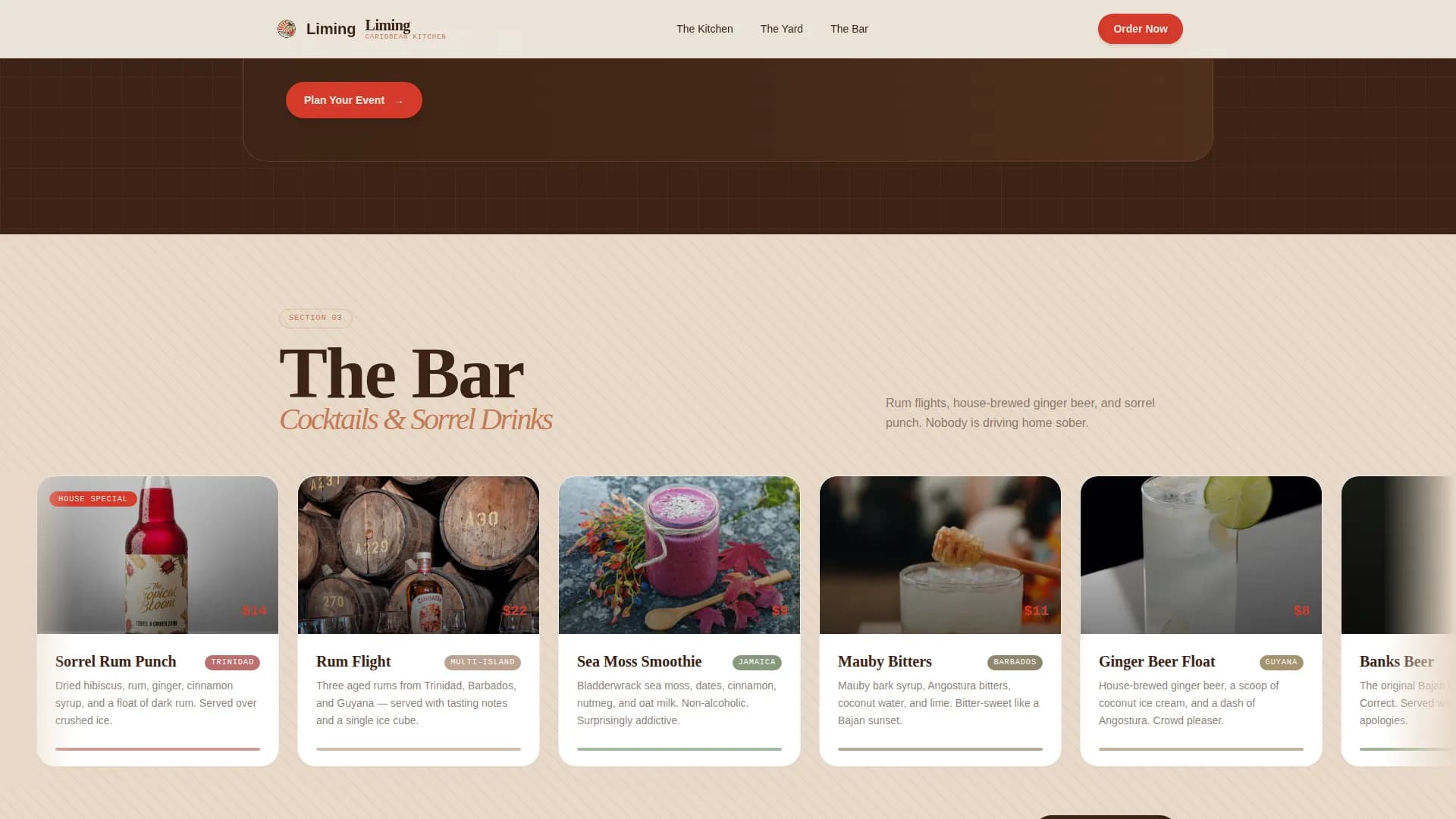 Regional & Ethnic Restaurant Professional Website Template