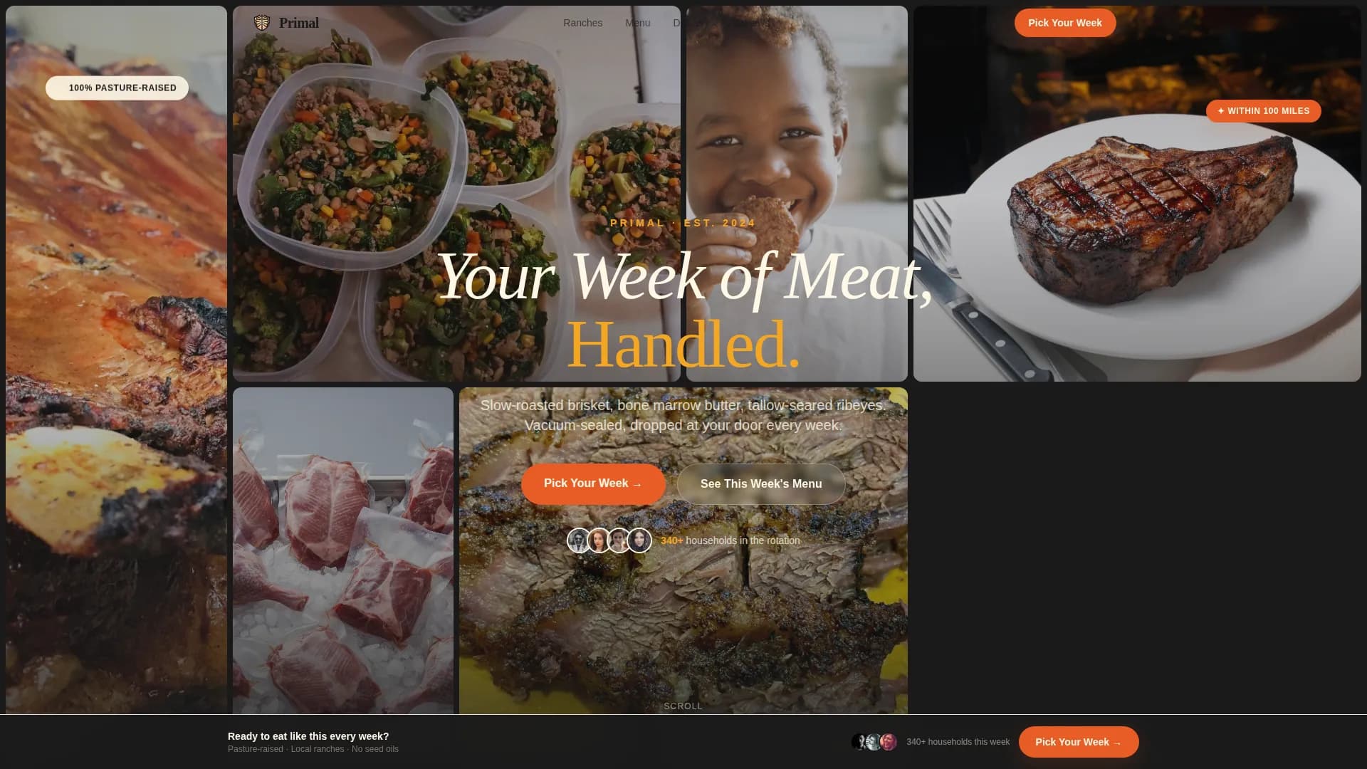 Carnivore Diet Food & Dining Booking Website Template