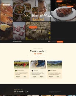 Carnivore Diet Food & Dining Booking Website Template