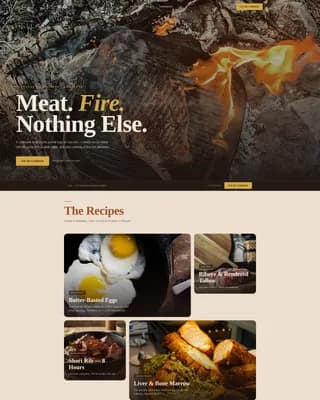 Carnivore Diet Food & Dining Blog Website Template