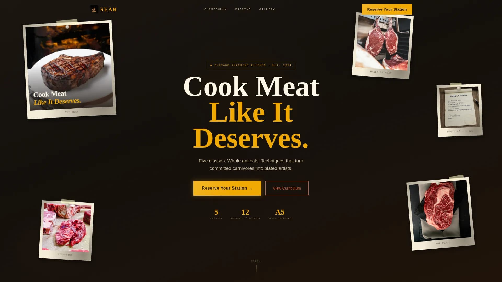 Ember — Gourmet Meat Cookery Landing Page Template