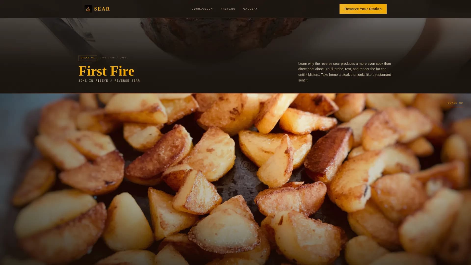 Ember — Gourmet Meat Cookery Landing Page Template