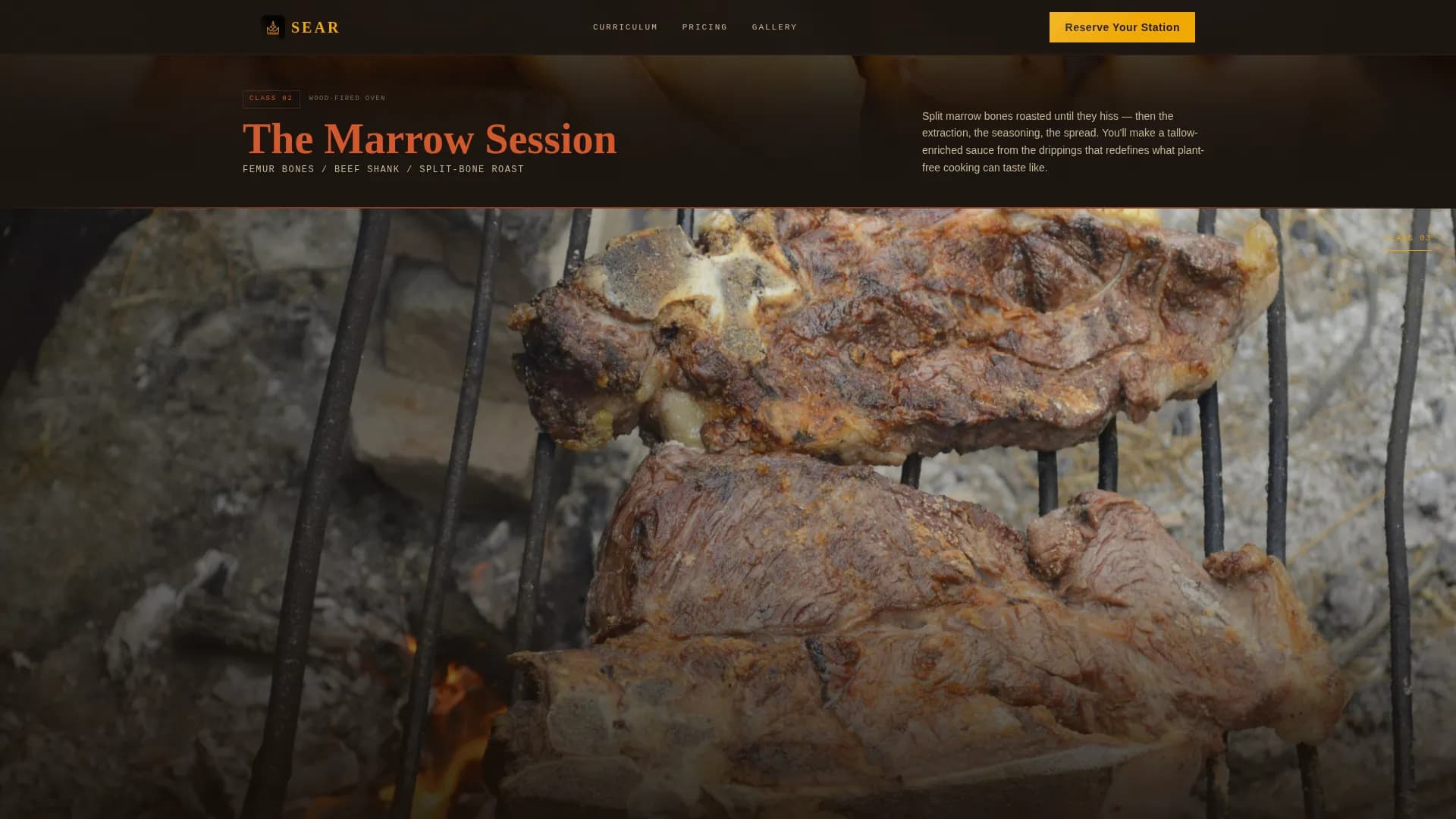 Ember — Gourmet Meat Cookery Landing Page Template