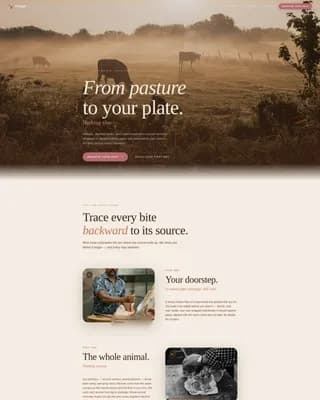 Carnivore Diet Food & Dining Professional Website Template