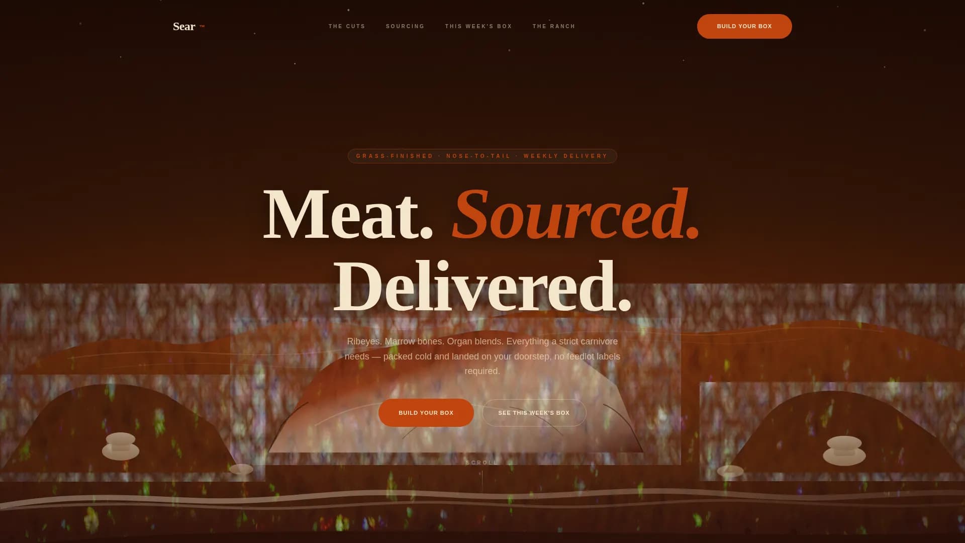 Sear — Premium Meal Kit Landing Page Template