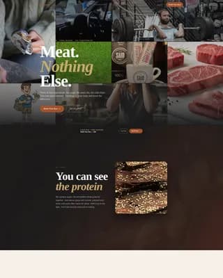 Carnivore Diet Food & Dining Specialist Professional Website Template