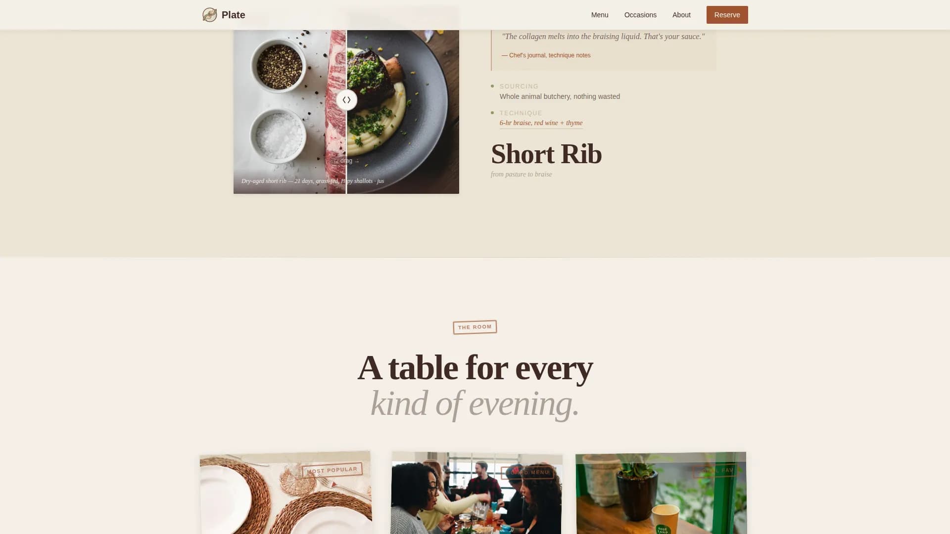 Restaurant & Dining Professional Website Template