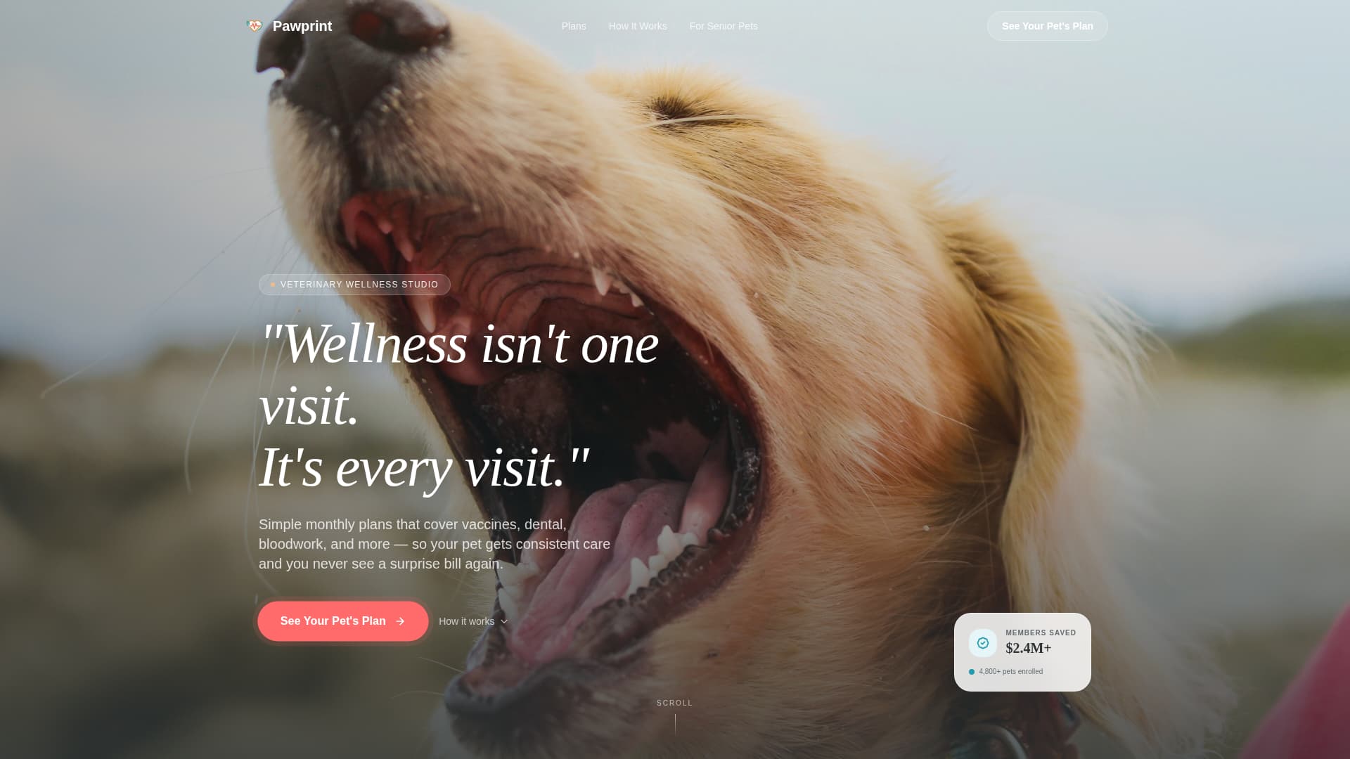 Pawprint - Trusted Petwellness Landing Page Template