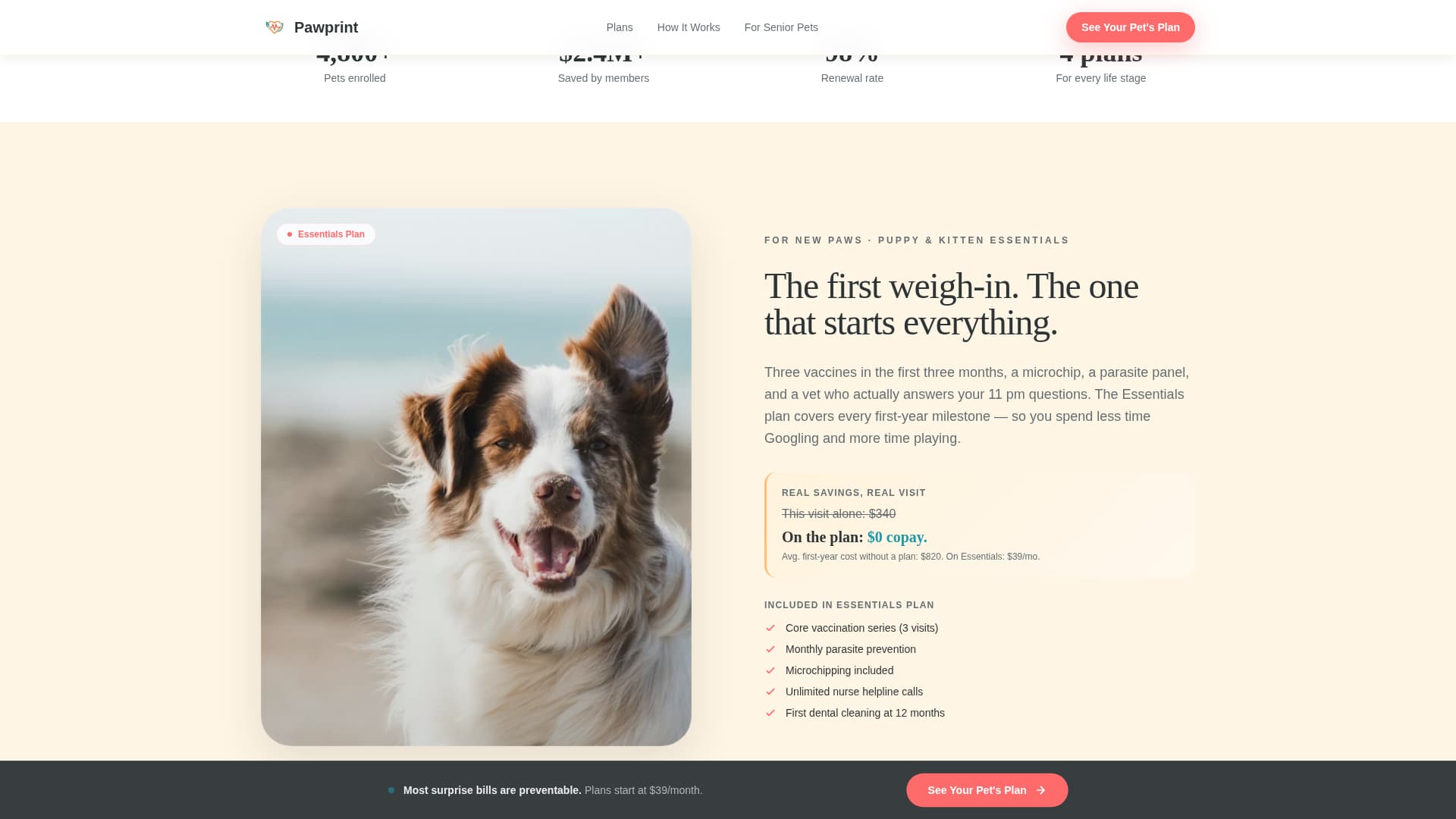 Pawprint - Trusted Petwellness Landing Page Template