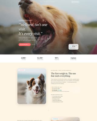Pawprint - Trusted Petwellness Landing Page Template