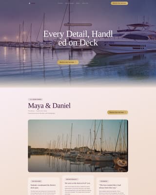 Helm - Seamless Yachtwedding Landing Page Template