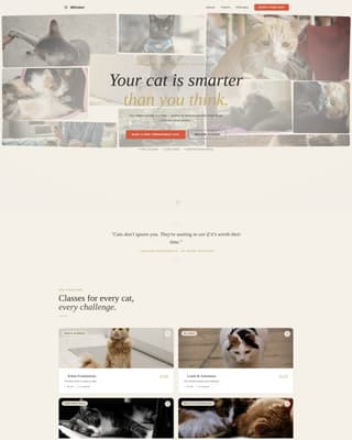 Whisker - Artisan Cattraining Landing Page Template