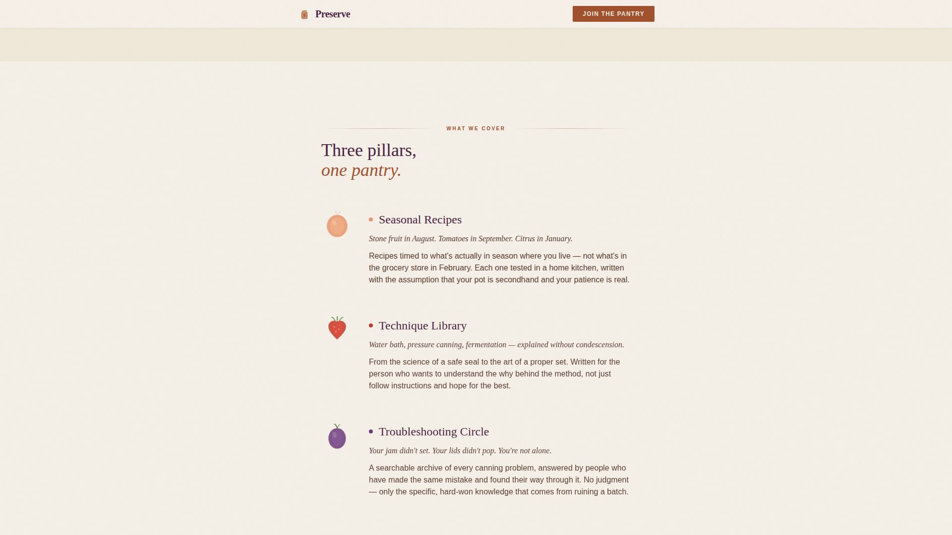 Preserve - Heartfelt Canning Landing Page Template