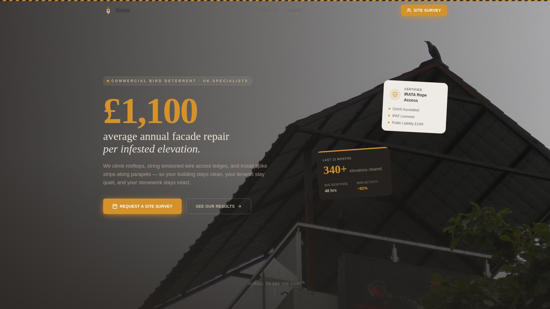 Deter - Proven Birddeterrent Landing Page Template
