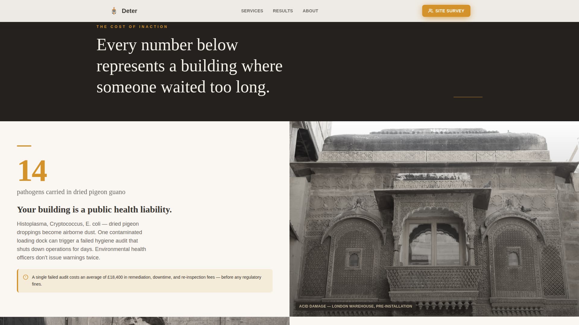 Deter - Proven Birddeterrent Landing Page Template