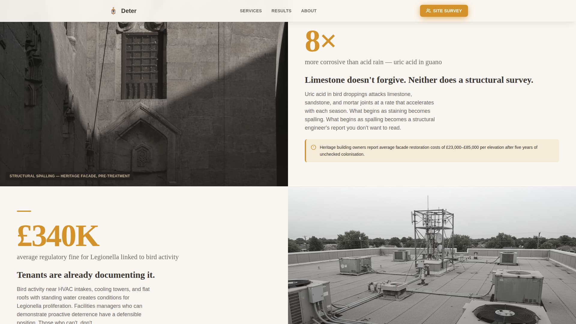 Deter - Proven Birddeterrent Landing Page Template