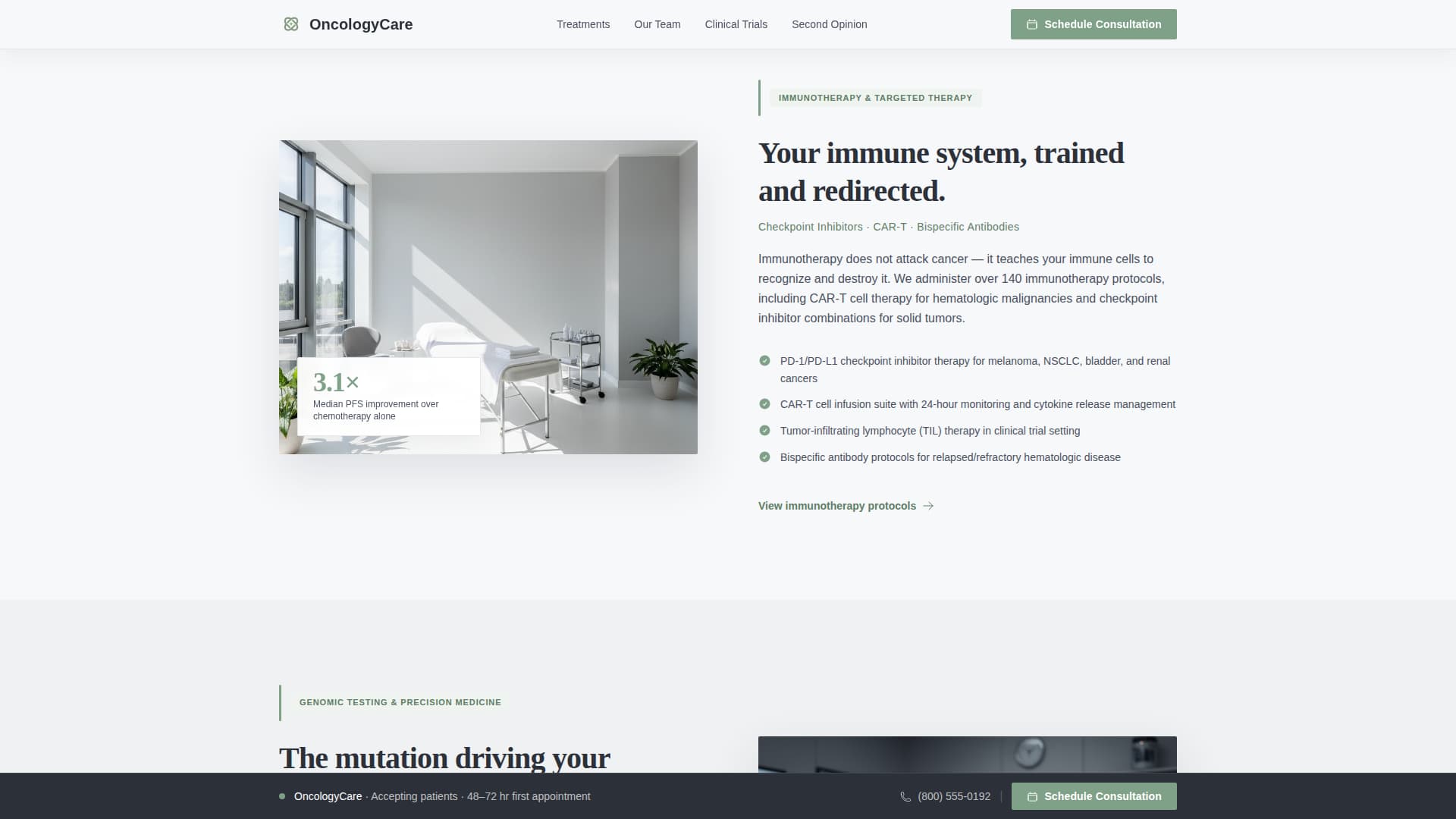 Oncology - Trusted Cancercenter Landing Page Template