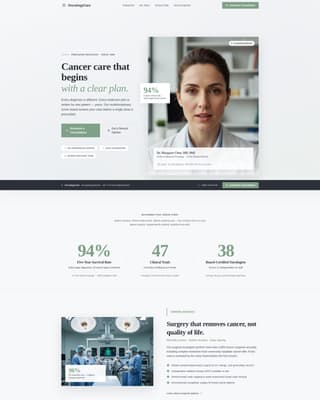 Oncology - Trusted Cancercenter Landing Page Template