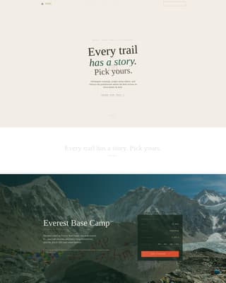 Trek - Immersive Nepal Landing Page Template