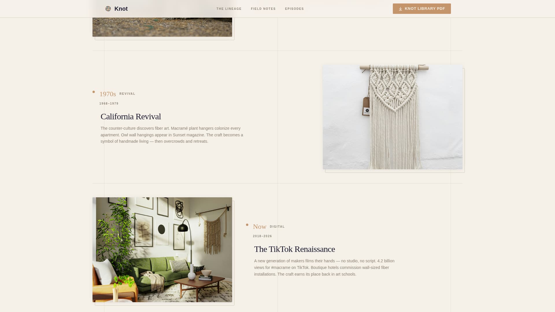 Macramé & Fiber Art Content Booking Website Template