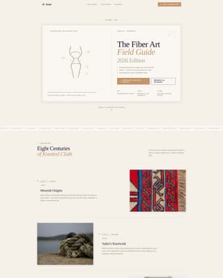 Macramé & Fiber Art Content Booking Website Template